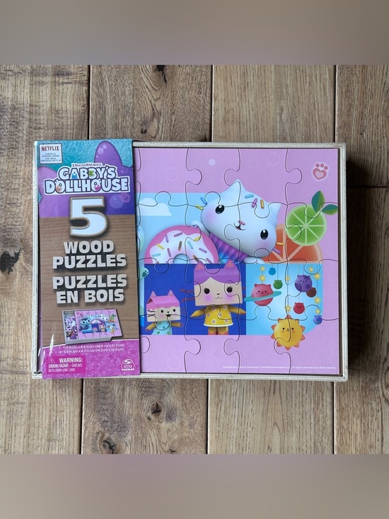Gabby'S Dollhouse Other - NEW Gabby’s Dollhouse 5 Wood Puzzles Set